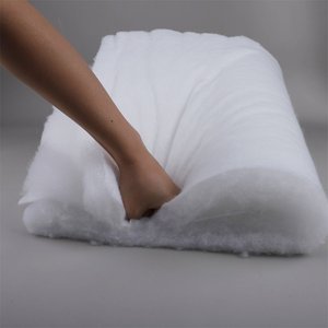 Matériau de remplissage de <span class=keywords><strong>doublure</strong></span> de vêtement <span class=keywords><strong>thermique</strong></span> doux en flocon de laine de mouton blanc compostable imperméable - Product Image 3