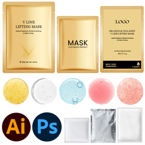 Masque liftant V-Line au collagène et à l'or 24K, formule raffermissante pour le contour du visage et le cou, lissant les rides, sans cruauté animale, marque privée - Product Image 5