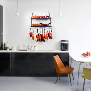 Support <span class=keywords><strong>mural</strong></span> réglable pour casseroles de cuisine, organisateur de <span class=keywords><strong>couvercle</strong></span> de <span class=keywords><strong>casserole</strong></span>, support pour vente à chaud - Product Image 3