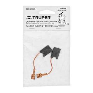 Borsa parti attrezzi CB-GRUPO8 Truper con 2 spazzole carbone di ricambio per seghe troncatrici gruppo 8 - Product Image 1
