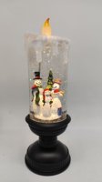 Boîte à musique en résine, Père Noël, globe à neige lumineux à LED, décoration de table, cadeau de Noël, vente en gros