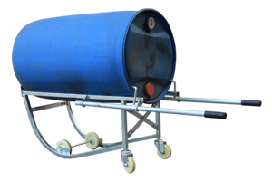 Carrello per il trasporto di fusti e fusti in acciaio da 55 galloni con maniglia di carico - Product Image 6