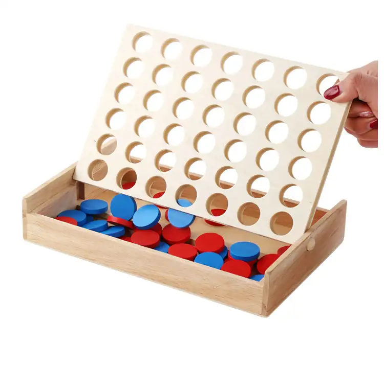 Connect Four Wood Game Line-up 4 Bingo Game Connect Chess Game