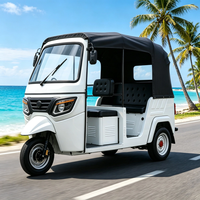 Triciclo Eléctrico de Pasajeros con Logotipo Personalizado de China, 6 Plazas, con Batería de Plomo-Ácido para Transporte Urbano de Pasajeros en Uganda
