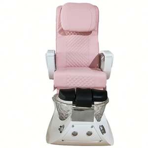 Madam Center Silla de spa de masaje de pies de pedicura no plomada ajustable de lujo Sillas de pedicura de spa rosa - Product Image 3