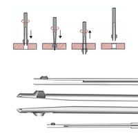 Outils de chanfreinage et d'ébavurage industriels pour trous intérieurs, lames de chanfreinage à simple et double tranchant pour ébavurage intérieur et extérieur