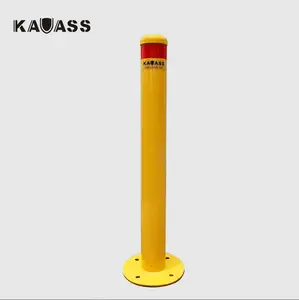 Australian Traffic Carbon Steel Surface Mounted Fixed Static Parking Safety Yellow Bollard For Parking