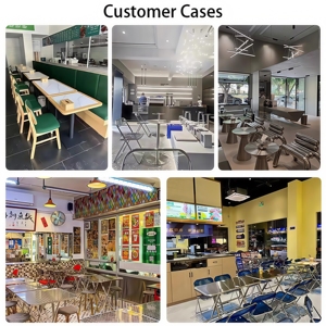 Tavolo in acciaio inossidabile Industrial-Chic con adorabile Top modello orso perfetto per <span class=keywords><strong>caffè</strong></span> alla moda, bar accoglienti e ristoranti a tema - Product Image 4