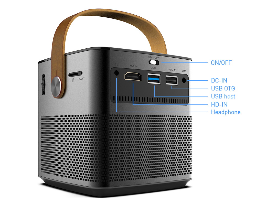 [YIDAHAI P12II]200 ANSI LUMENS LED+DLP Portable mini android mirror selling Hometheater Game Battery WIFI AI Projector