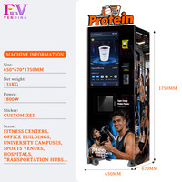 Máquina Expendedora de Bebidas Frías Personalizada para Exteriores con Pantalla Táctil, para Batidos, Gimnasio, Bebidas Mixtas, Café, Batidos de Proteínas