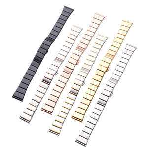 <span class=keywords><strong>Correas</strong></span> de reloj de silicona de alta gama DIY compatibles con relojes y dijes de reloj, correa de acero inoxidable con forma de bambú - Product Image 4