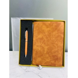 Venta al por mayor cuaderno logotipo personalizable A5 cuaderno planificador diario de cuero recargable Pu cuaderno conjunto de regalo conjuntos - Product Image 1