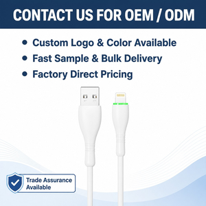 Cable de Carga Rápida USB-C a Lightning de 1m y 27W con Anillo LED Verde, Cable TPE con Diseño de Pin de Bolos para iPhone - Product Image 6