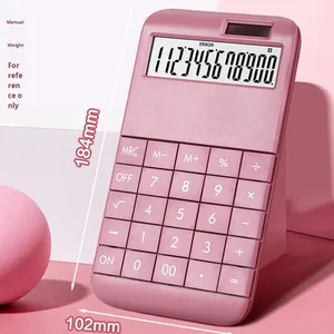 Calculatrice solaire en plastique à grand écran haute définition à 12 chiffres, aspect élégant, pour l'apprentissage des étudiants et l'utilisation au bureau, double affichage - Product Image 2