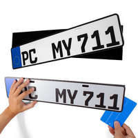 Offre Spéciale voiture plaque d'immatriculation adhésif crochet boucle bande extérieure forte adhérence bande magique autocollant de licence de voiture
