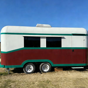 Chariot de restauration mobile rétro blanc et vert en acier inoxydable à 4 roues avec intérieur vide pour la vente de glaces et les événements éphémères - Product Image 4