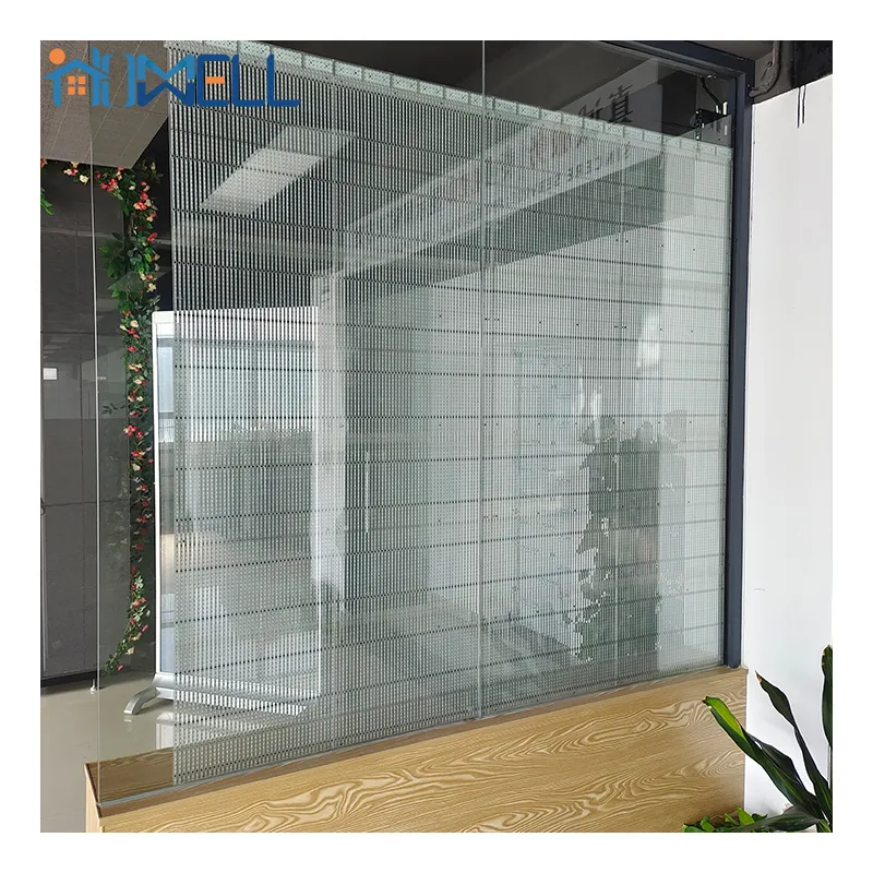 Transparente LED Display Film p10 Foil Interior Vidro Video Wall para Vidro