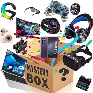 صندوق الهدايا الغامض 3c يحمل منتجات إلكترونية: سماعات ألعاب لاسلكية، وكاميرات، وطائرات بدون طيار، وصندوق غامض 5g HD