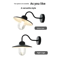 Amerikaanse stijl, eenvoudige, waterdichte ijzeren glazen wandlamp voor buiten, muggenwerend ontwerp, warm wit licht, 3 jaar garantie