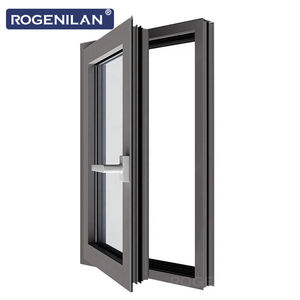 Fenêtres à battants en aluminium insonorisées et résistantes aux ouragans Rogenilan, double vitrage trempé, fenêtre à auvent pour maisons - Product Image 1