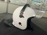 Casque tactique blanc en ABS avec visière transparente en PC, résistant aux impacts, anti-émeute, avec protection du cou