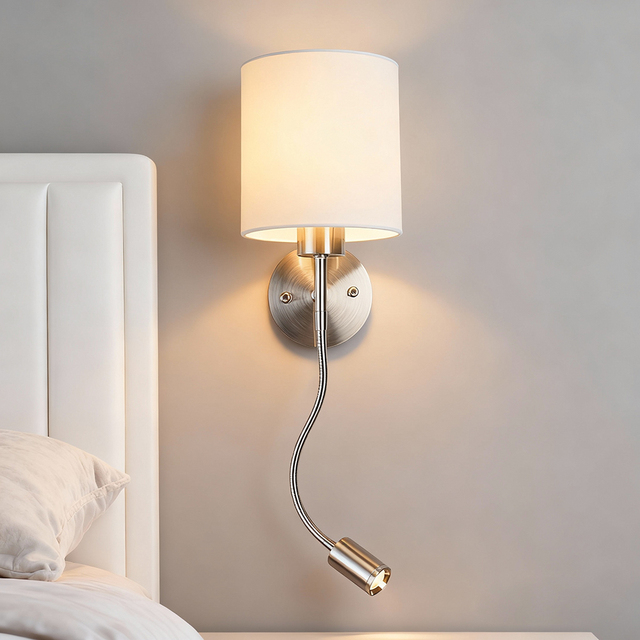 Iron Traditional Wall Lamp E26 White Square Shade for Living Room
