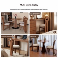 Nouvelle chaise de salle à manger en chêne massif de style chinois avec dossier rembourré en tissu, chaise de loisirs multifonctionnelle pour la maison CY045
