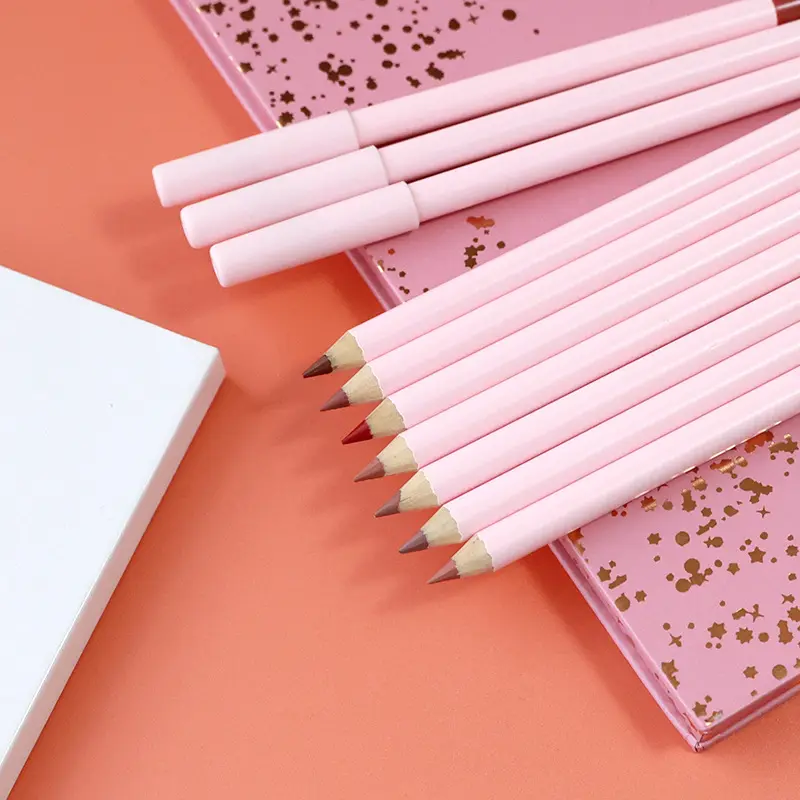 개인 상표 낮은 MOQ 핑크 18 색 오래 지속 방수 매트 크림 립 라이너 연필