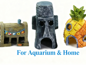 Hồ cá trang trí squidward nhà, SpongeBob chủ đề bể cá trang trí, nhựa mô hình nghệ thuật cho nhà bàn & cảnh quan thủy sản - Product Image 3