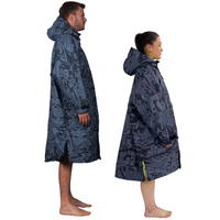 Robe de change à capuche grande taille, doublée en polaire sherpa, coupe-vent, séchage rapide, parka à fermeture éclair intégrale pour le surf, la natation, l'hiver, la plage et les activités de plein air