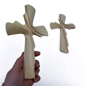 Petite croix murale vintage en bois sculpté à <span class=keywords><strong>la</strong></span> main pour chambre à coucher, <span class=keywords><strong>chapelle</strong></span> et décor spirituel, objets en bois cadeau - Product Image 2