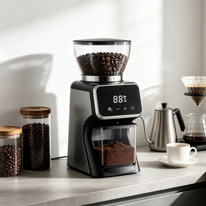 Molinillo <span class=keywords><strong>de</strong></span> Café Cónico <span class=keywords><strong>de</strong></span> Gran Capacidad con Control Táctil, Antiestático, para Espresso, Ideal para Autocaravanas, Campamentos y Sitios Europeos - Product Image 1