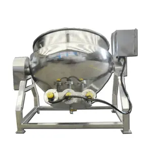 200L stainless steel electric tilting jacketed kettle with agitator