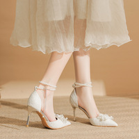 Vrouwen Hoge Hakken Pumps Dame Sexy Bruiloft Bruids Dunne Hoge Hakken Wit Solide Feest Prom Valentijn Kantoor Kwaliteit Prom Schoenen