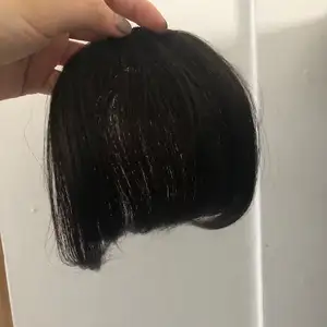 Máquina de trama franja clipe em cabelo humano brilhante franjas de densidade superior para mulheres