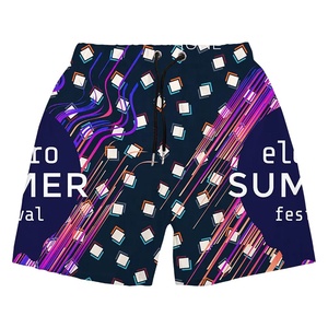 Planche de gros de couleur bleue imperméable à séchage rapide-Short de bain de plage Designer personnalisé et Shorts d'impression - Product Image 1