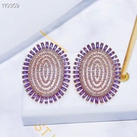 SENYU empreinte digitale conception boucles d'oreilles pavé à la main cubique zircone pierres bijoux de mode pour les femmes boucles d'oreilles de fête de mariage