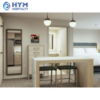 Ensemble de chambre à coucher de luxe 2026 Homewood Suites en bois de chêne massif moderne, écologique, avec tête de lit et table de chevet sur mesure de haute qualité