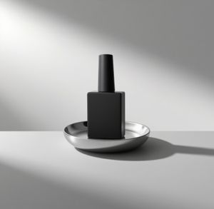 Flacon cosmétique unique de 5 ml, 10 ml, 15 ml, vide, noir mat, pour vernis à ongles, bouteille en verre noir transparent - Product Image 1