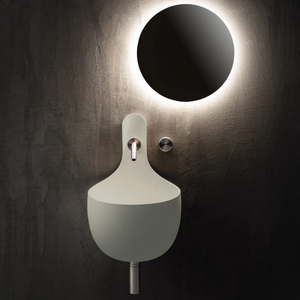 Falper Otre moderno lavabo de mano tradicional Cristalplant vidrio templado porcelana mármol cuarzo piedra incluido tradicional moderno - Product Image 4