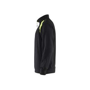 BLAKLADER - 335311589933XL Sweat-shirt 2 tons demi-zip Noir/Jaune-EAN 7330509597217 WORK HOODIES - Product Image 5