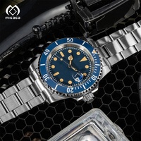 Jam Tangan Diver Otomatis Pria Stainless Steel Tahan Air Analog Berkualitas Tinggi Pasokan ODM