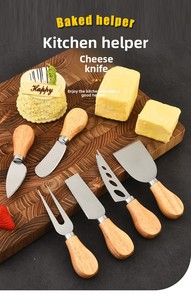 Juego de Cuchillos y Tenedores <span class=keywords><strong>para</strong></span> Queso de Acero Inoxidable 304 con Espátula <span class=keywords><strong>para</strong></span> Cocina, Repostería y Herramientas <span class=keywords><strong>para</strong></span> Tabla de Quesos y Pizza - Product Image 6