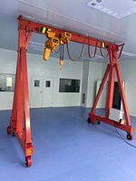 Mini-grue portative en aluminium à commande à distance pour atelier, à poutre unique et sans rail