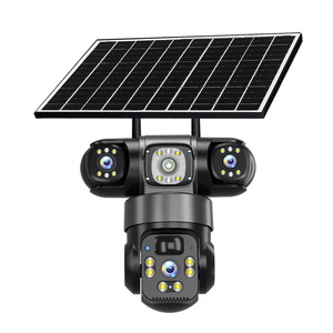Three View Solar Powered Outdoor Surveillance <b>Camera</b> 1920x2160p Waterproof With <b>Night</b> <b>Vision</b> And Voice Intercom - Product Image 1