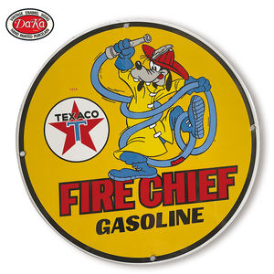 Rétro volant une essence US pompe huile <span class=keywords><strong>automobile</strong></span> métal US voiture émail porcelaine signes - Product Image 4