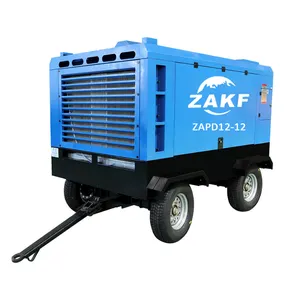Factory Promotional 424CFM 12bar 110kw diesel portable air compressor for textile cement industry