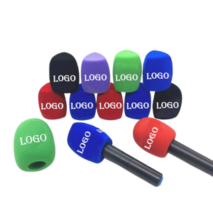 Diskon besar penutup mikrofon kualitas tinggi logo warna kustom profesional