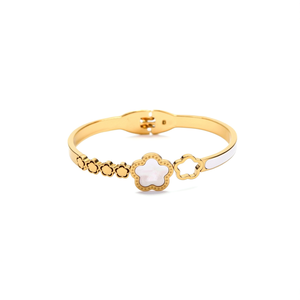 Brazalete de Moda en Acero Inoxidable 316L con Baño de Oro PVD, Joyería Sostenible y Resistente para Mujer, Regalo - Product Image 2