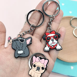 Venta al por mayor artículo promocional PVC suave lindo Anime encantador <span class=keywords><strong>Shar</strong></span> <span class=keywords><strong>Pei</strong></span> 2D llavero logotipo personalizado llaveros de goma populares - Product Image 5